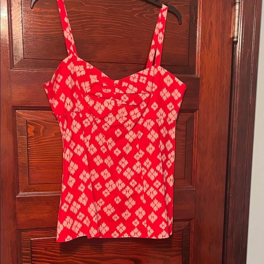 Patagonia Red and White Ikat Camisole